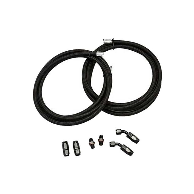 GM Universal Aftermarket Braided Cooler Line Kit (45 Degree Ends, 1/4" NSP Fittings)