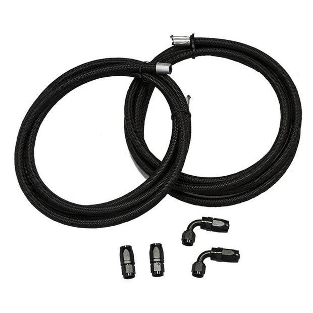 GM / Ford Universal -6AN Braided Cooler Line Kit (90 Degree Ends)