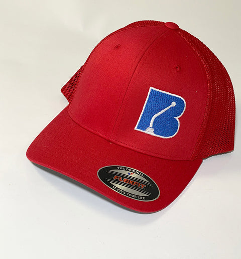Bowler Trucker Mesh Hat Red